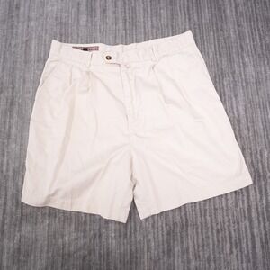 Cutter & Buck Pleated Shorts Mens 36 Beige Excellent Cotton Twill Golf Chino